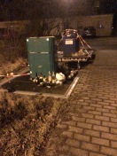 Foto: Gesperrte Glascontainer 