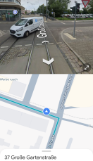 Foto: Prüfung der Beschilderung VZ 205 Große Gartenstraße Richtung Hauptbahnhof  