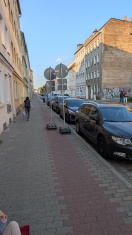 Foto: Wiederkehrend Angebots Radwegflächen blockiert - Schulwegesicherheit herstellen  
