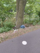 Foto: Müllablagerung am Radweg  