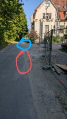Foto: Baustellenbereich unzureichend gesichert  