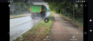 Foto: B1/B102 Zentrumring Wasserablauf durch Grasnarbe verhindert  