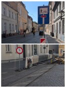 Foto: Baustellenbeschilderung fehlerhafte - Ecke Bäckerstraße VZ357-40 Ritterstraße VZ 250 
