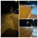 Foto: Unzureichende Baustellenabsicherung B1 Quenzbrücke – Gefahr für Verkehrsteilnehmer 