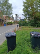 Foto: volle Mülltonnen  