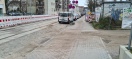 Foto: Verschmutzung Gehwegsbereich durch Baustelle  