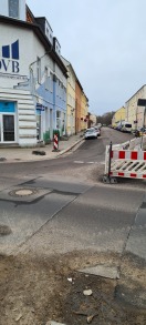 Foto: Fehlende Schilder Ecke Karl Liebknecht Straße  