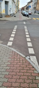 Foto: Fehlende Markierung - wann folgt die Instandsetzung? 