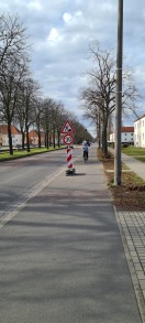 Foto: Benutzungspflichter Radweg - hier dürfen keine Schilder stehen  