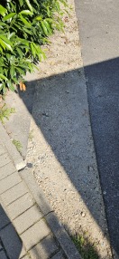 Foto: Schotterstelle nach Telekom Glasfaserverlegung 