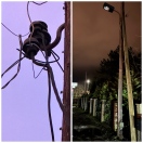 Foto: (Teil)Defekt Straßenlaterne  