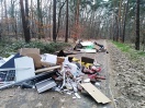 Foto: Müllablagerung auf Waldweg 