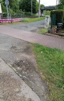Foto: Bodenabsenkung, Schlagloch 