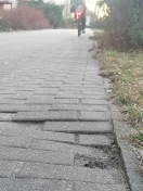 Foto: Beseitigung von Verkehrsgefährdungen durch Pflasterabsackungen im lichten Fahrraum des Radverkehrs am Nordring 