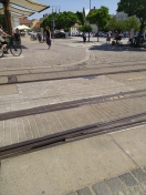 Foto: Ausbesserung der Straßenschäden im Gleisbereich - aktuelle Sperrung Ritterstraße fast vorbei ;-) 