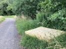 Foto: Große Schaumstoffmatratze am Wegesrand 