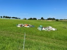 Foto: Müll auf der Wiese 