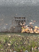 Foto: Verstopfte Regenwassergullys 