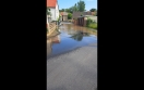 Foto: Kleinleipisch-Überflutete Schulstraße  