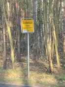 Foto: Ortsschild beklebt 